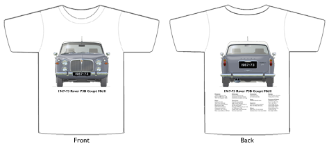 Rover P5B Coupe MkIII 1967-73 T-shirt Front & Back